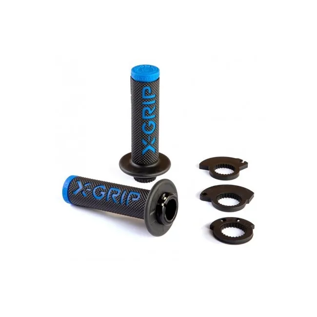 Mansoane lock-on KTM 98-22 2T/4T X-GRIP Black Blue