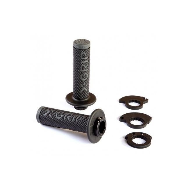 Mansoane lock-on KTM 98-22 2T/4T X-GRIP Black Grey