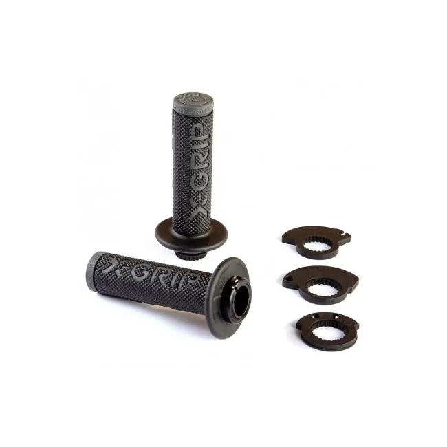 Mansoane lock-on KTM 98-22 2T/4T X-GRIP Black Grey
