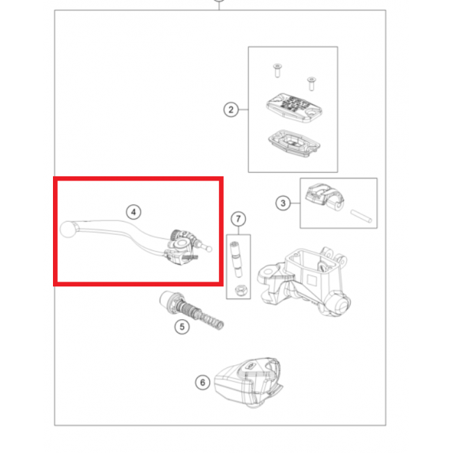 Maneta frana GasGas EC 250/300 21-22