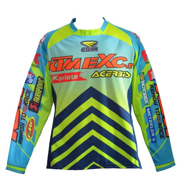 Tricou copii KTMEXC.RO Light Blue Lime