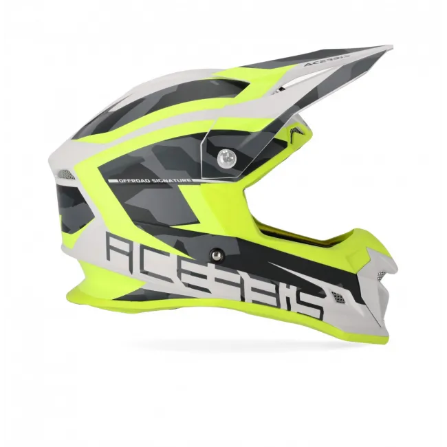Casca Acerbis Profile 4 Yellow Fluo White