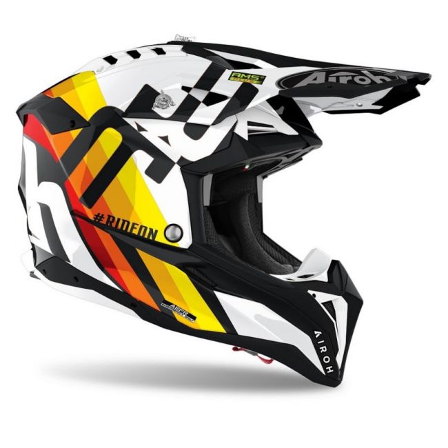Casca Airoh Aviator 3 Rainbow White Gloss