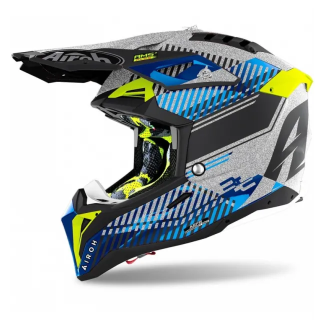 Casca Airoh Aviator 3 Wave Silver Gloss