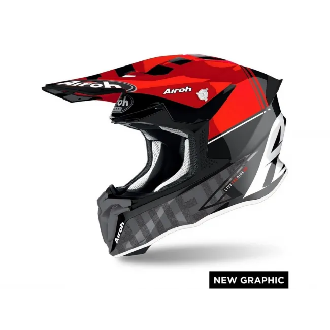 Casca Airoh Twist 2.0 Tech Red Gloss