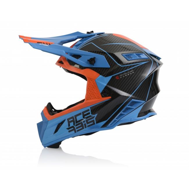 Casca Acerbis Steel Carbon Orange Blue