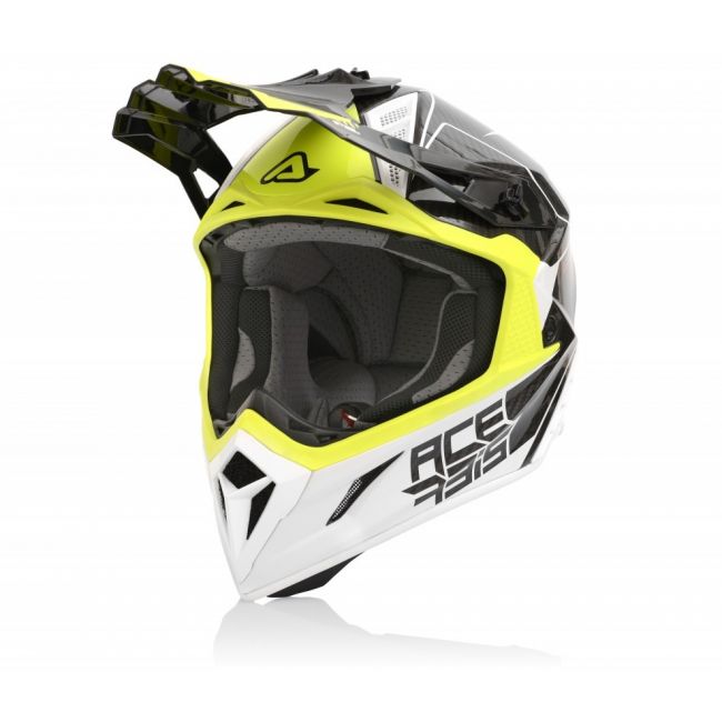 Casca Acerbis Steel Carbon White Yellow