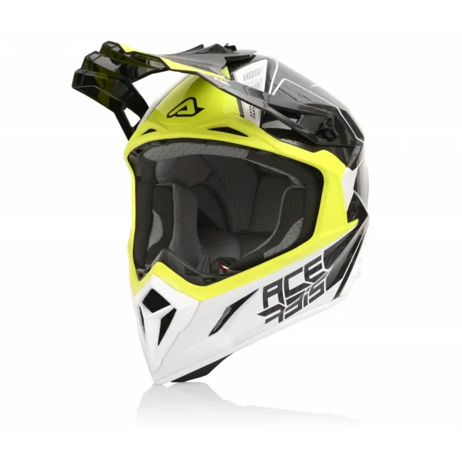 Casca Acerbis Steel Carbon White Yellow