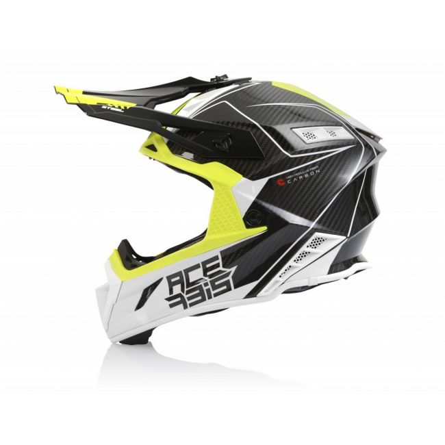 Casca Acerbis Steel Carbon White Yellow