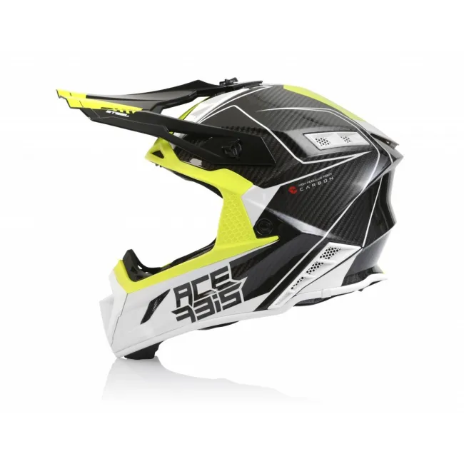 Casca Acerbis Steel Carbon White Yellow