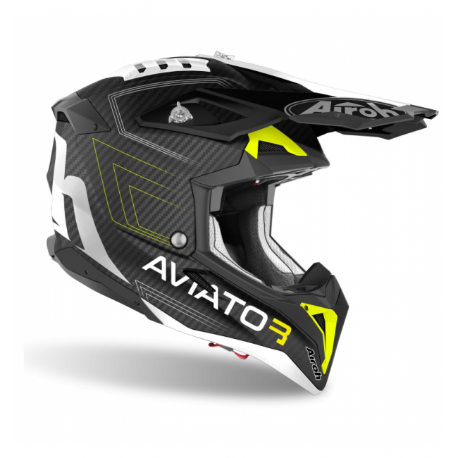 Casca Airoh Aviator 3 Primal Yellow Matt
