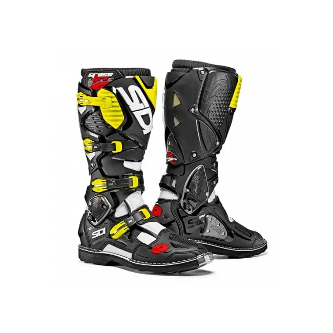 Cizme Sidi Crossfire 3 White Black Yellow Fluo