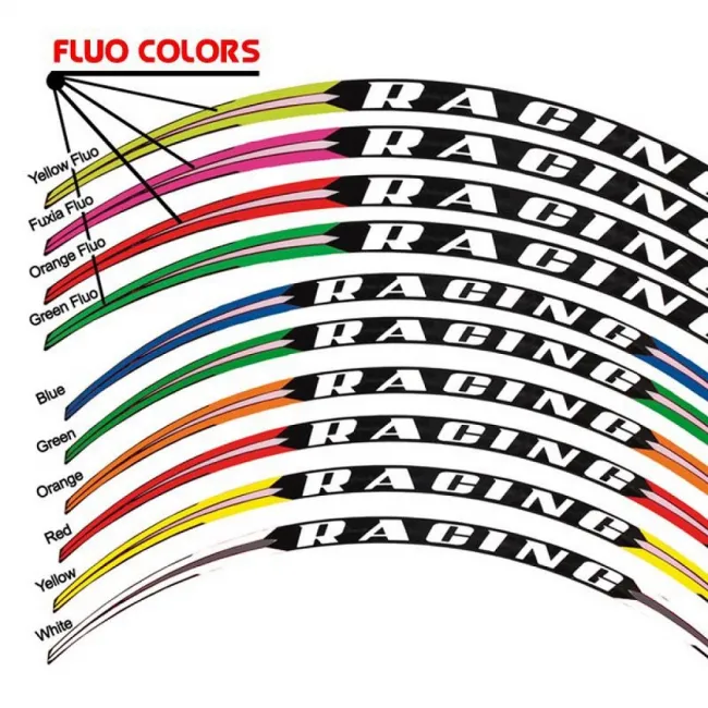 Set stickere janta fluorescente Progrip