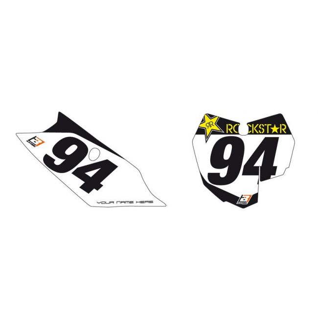 Race number Blackbird negru 13x7 cm
