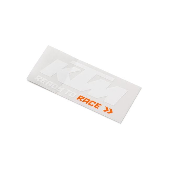 Sticker KTM Logo White Orange 17