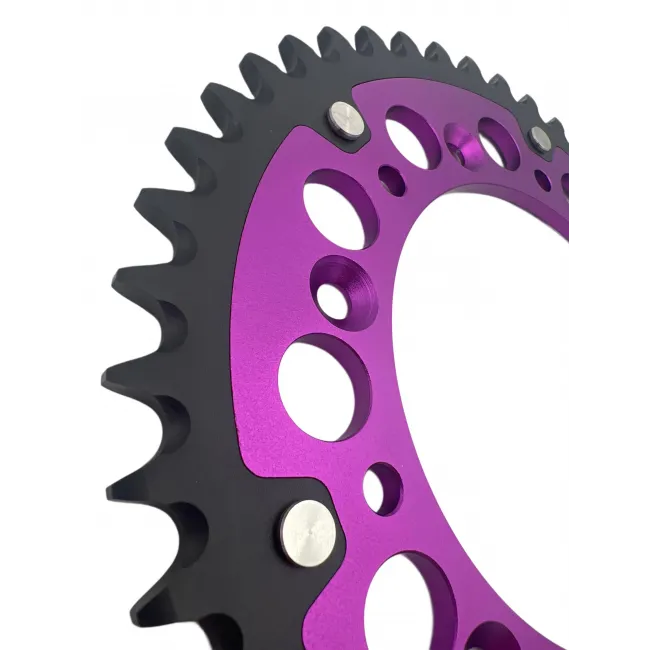 Pinion spate otel aluminiu KTM/Husq 125/530 14-25 Purple XMoto
