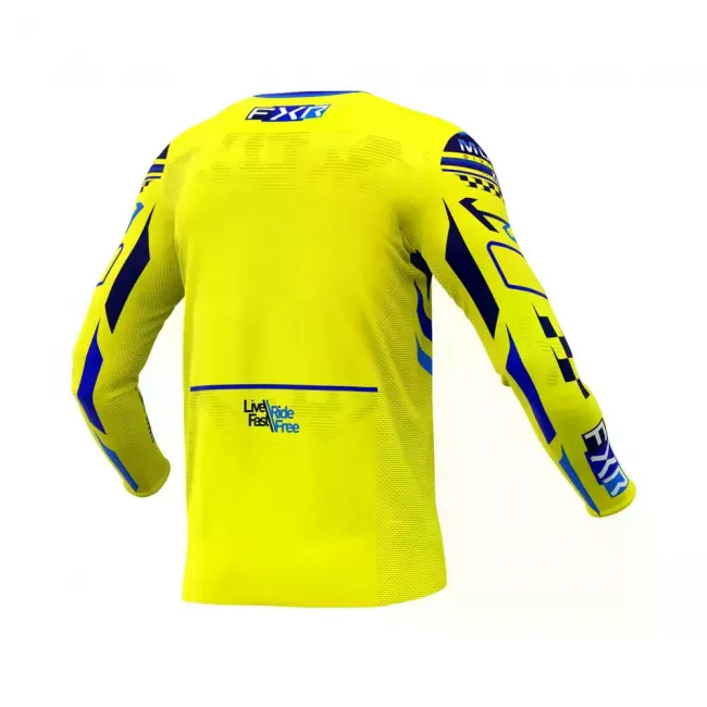 Tricou FXR Podium Gladiator MX25 Yellow Navy Blue