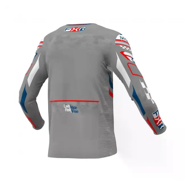 Tricou FXR Podium Gladiator MX25 Grey White Red