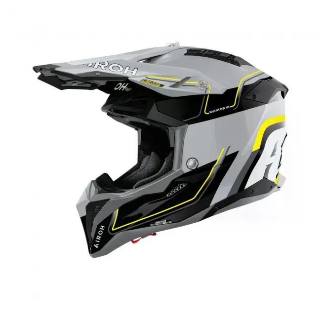 Casca Airoh Aviator 3 Leader Yellow Gloss