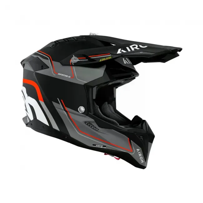 Casca Airoh Aviator 3 Leader Orange Matt