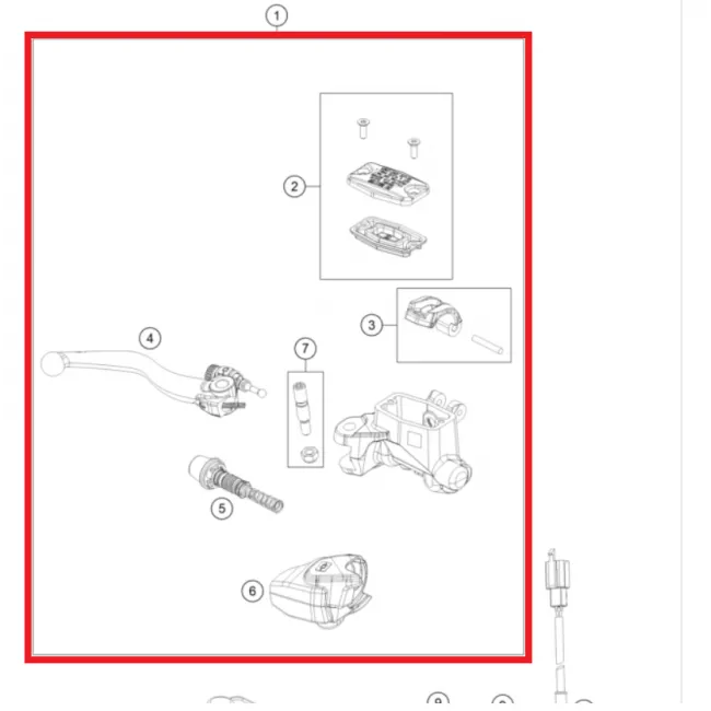 hand master cylinder