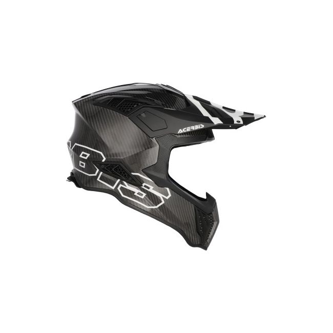 Casca carbon Acerbis Airstrike Black White