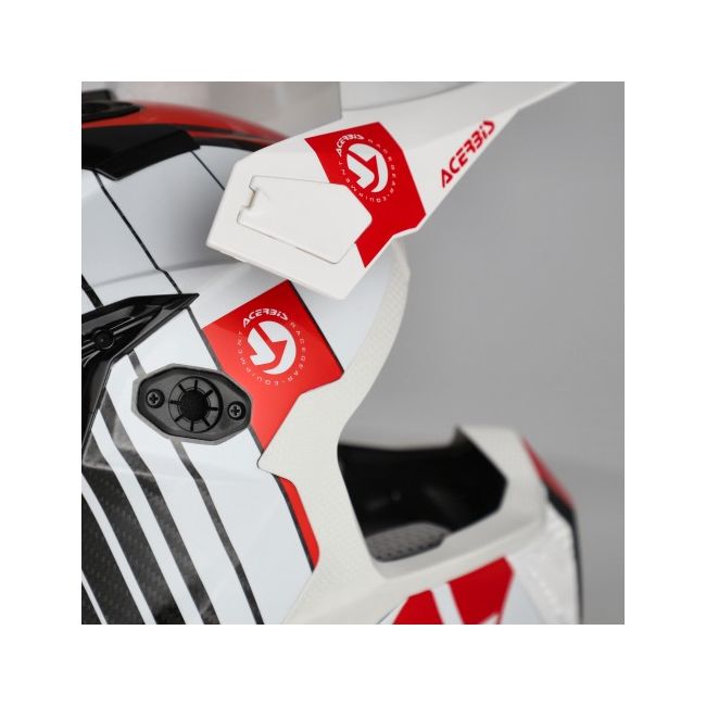 Casca carbon Acerbis Airstrike White Red