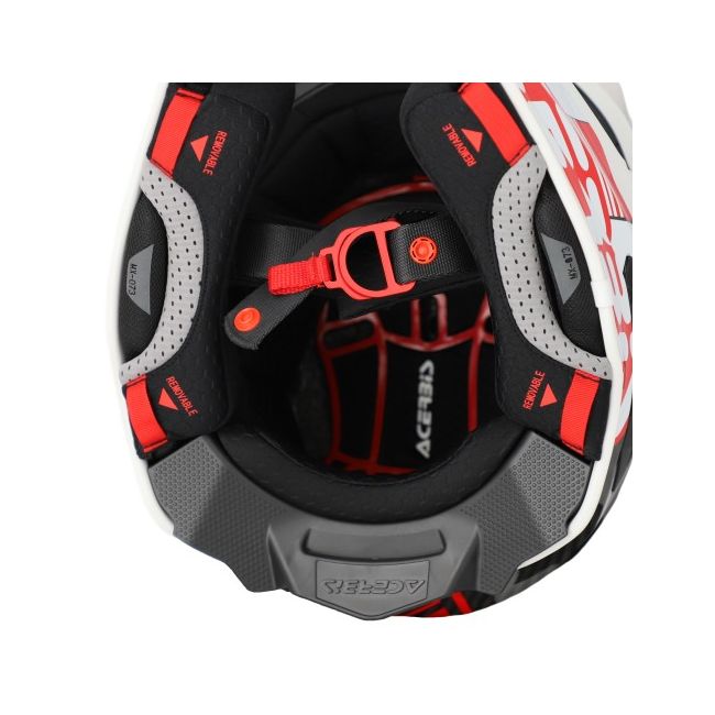 Casca carbon Acerbis Airstrike White Red